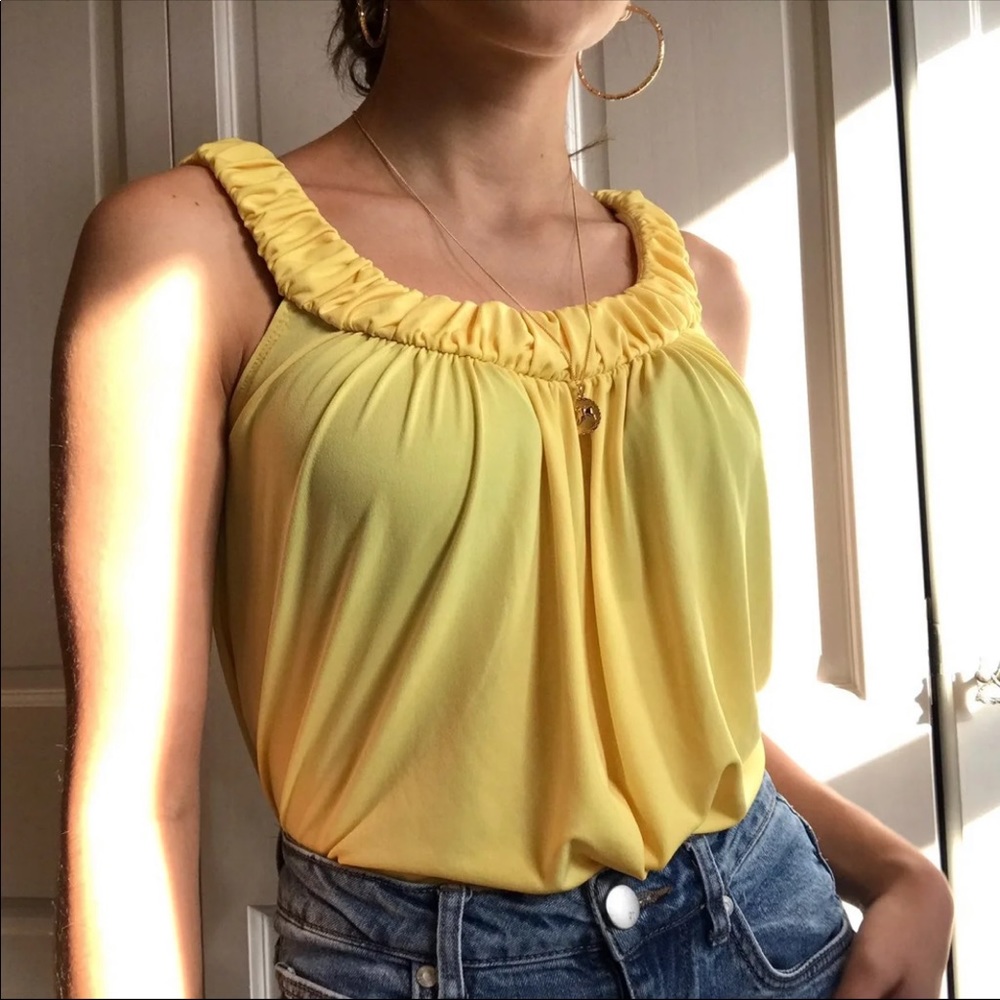 Yellow Tank Top Blouse